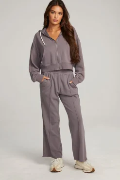 Chaser Brand Abilene Purple Sage Zip Up Hoodie Discount