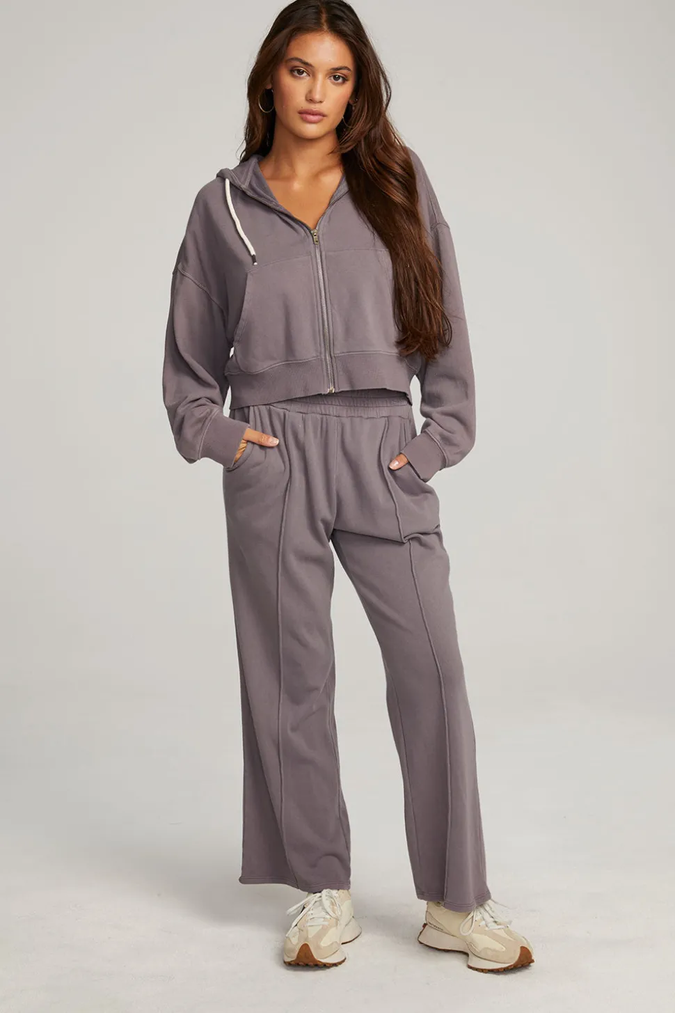 Chaser Brand Abilene Purple Sage Zip Up Hoodie Discount