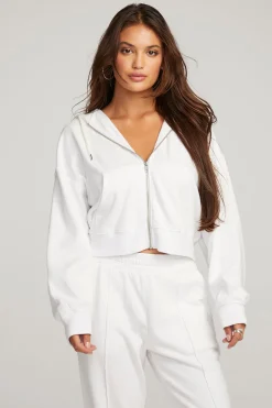Chaser Brand Abilene White Zip Up Hoodie Shop