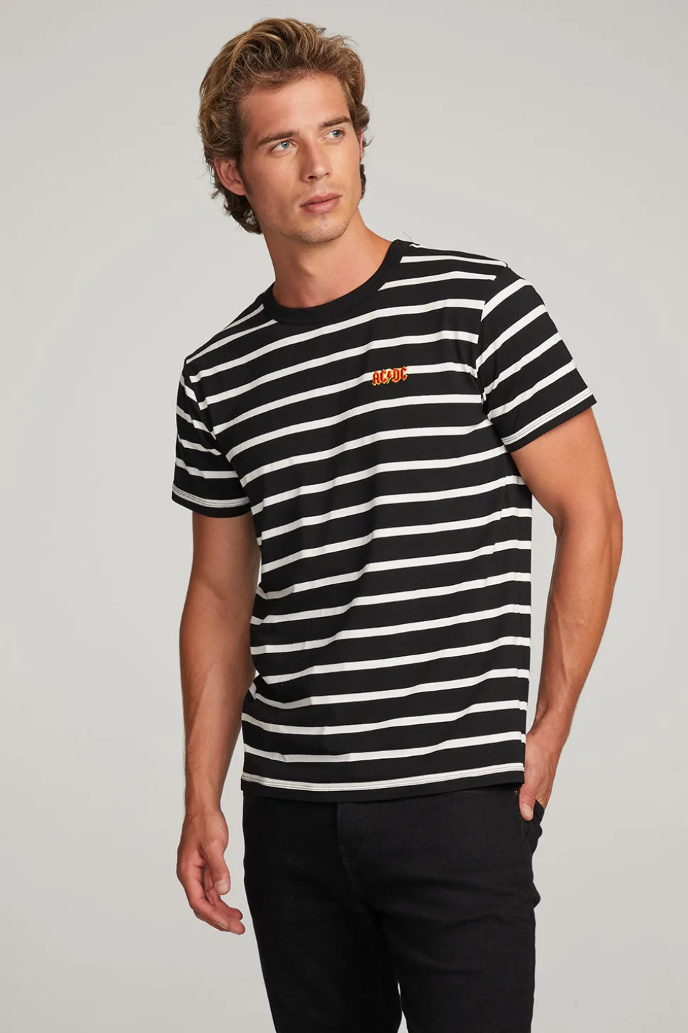 Chaser Brand AC/DC Embroidered Logo Mens Tee Clearance