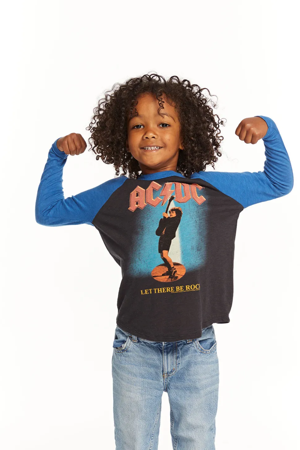 Chaser Brand AC/DC Let There Be Rock Baseball Tee New