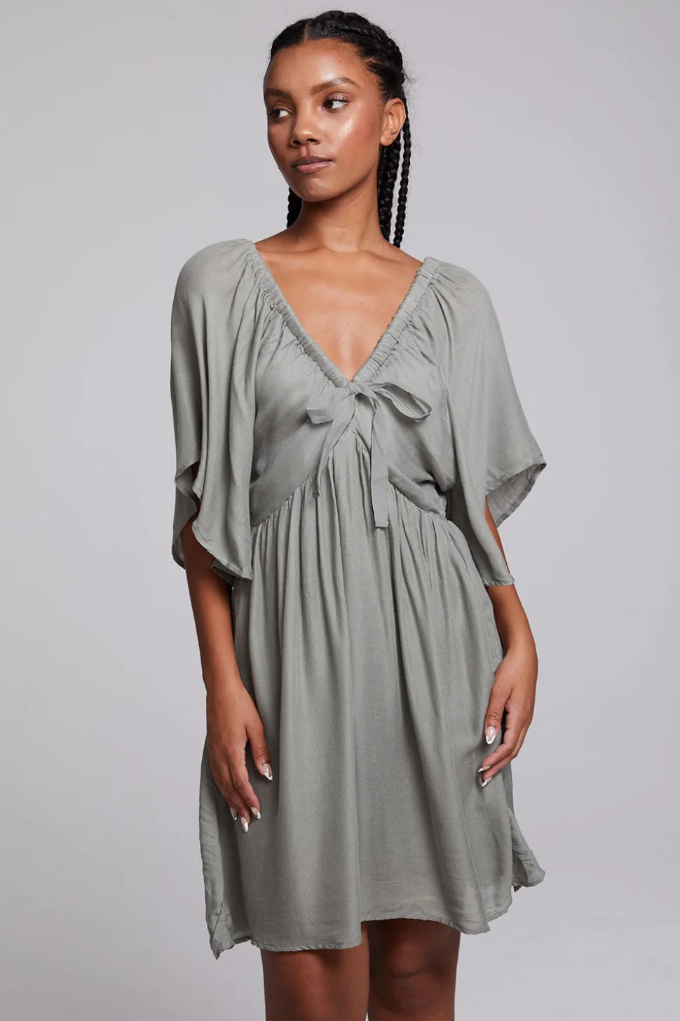 Chaser Brand Adele Sage Mini Dress Discount