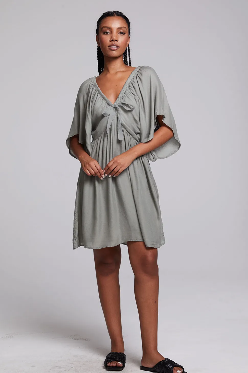 Chaser Brand Adele Sage Mini Dress Discount