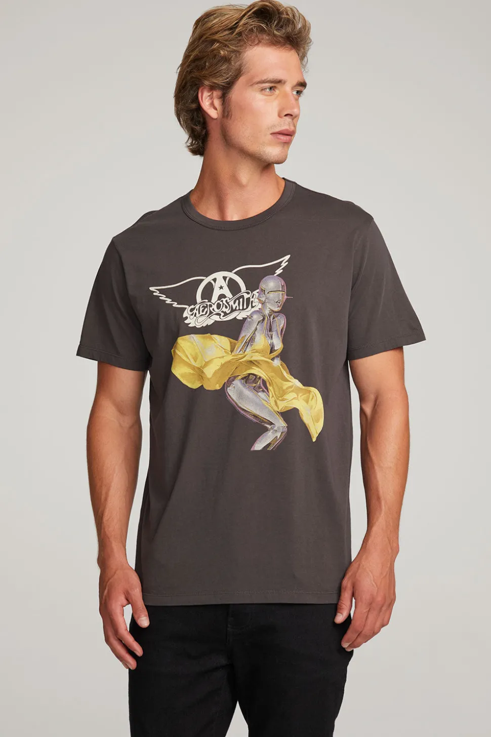 Chaser Brand Aerosmith Just Push Play Mens Tee Clearance