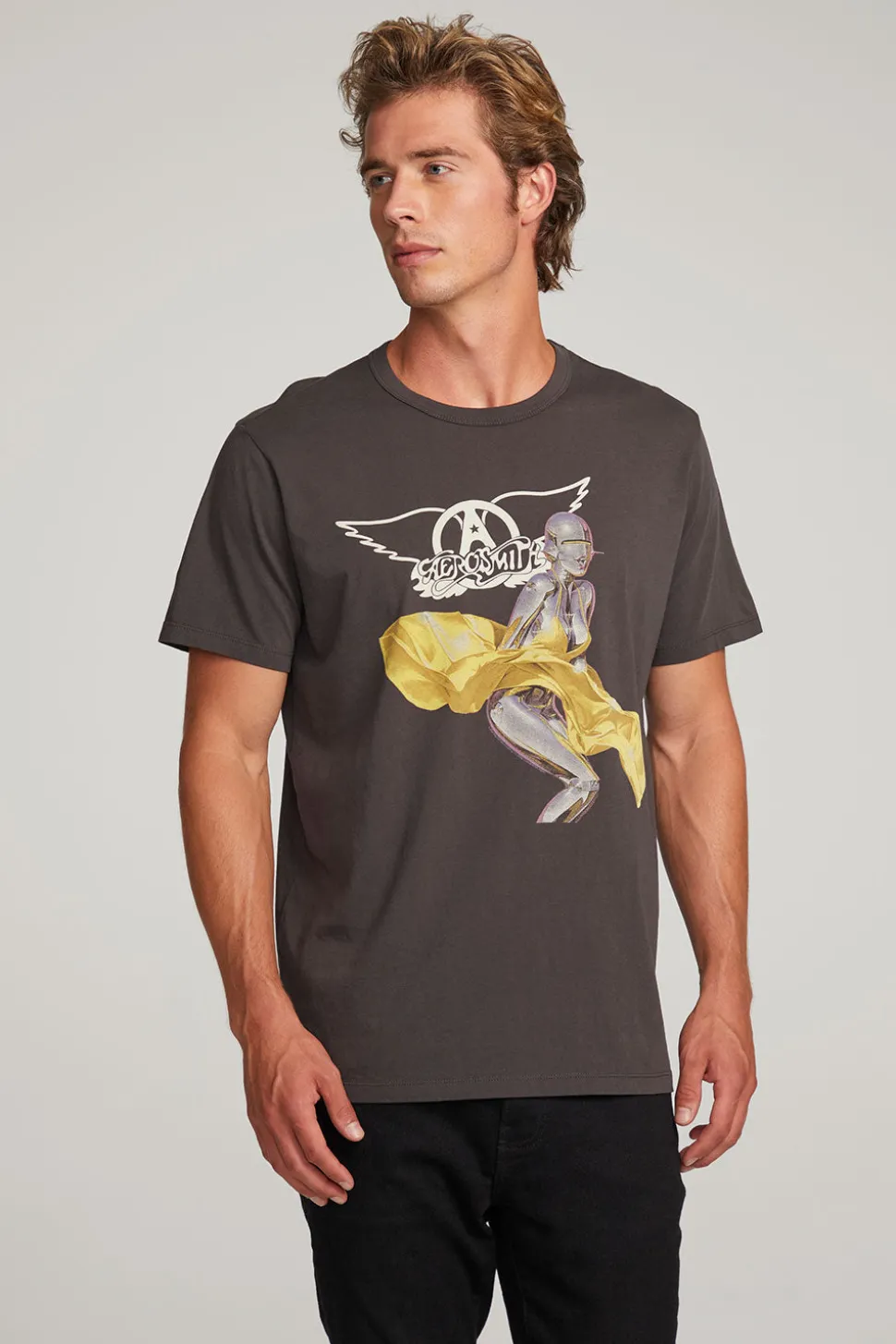 Chaser Brand Aerosmith Just Push Play Mens Tee Clearance