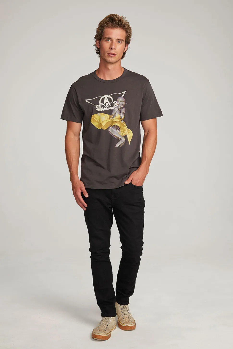 Chaser Brand Aerosmith Just Push Play Mens Tee Clearance