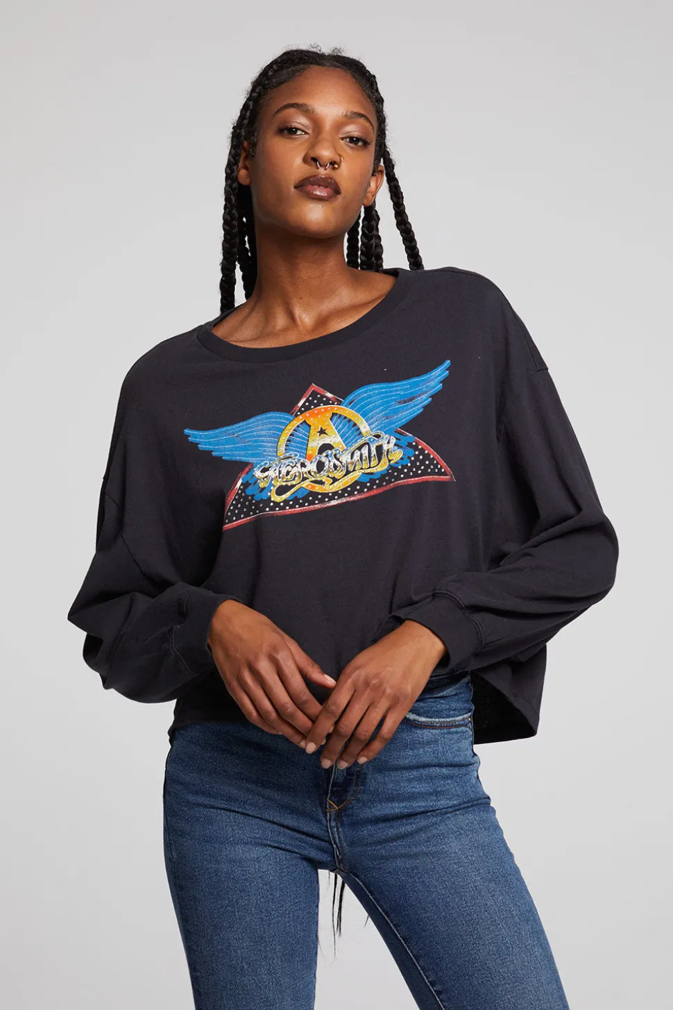 Chaser Brand Aerosmith Rock In A Hard Place Long Sleeve Fashion