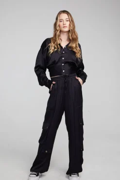 Chaser Brand Agnes Shadow Black Blouse Shop