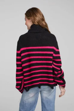 Chaser Brand Aimee Melrose Stripe Pullover Cheap