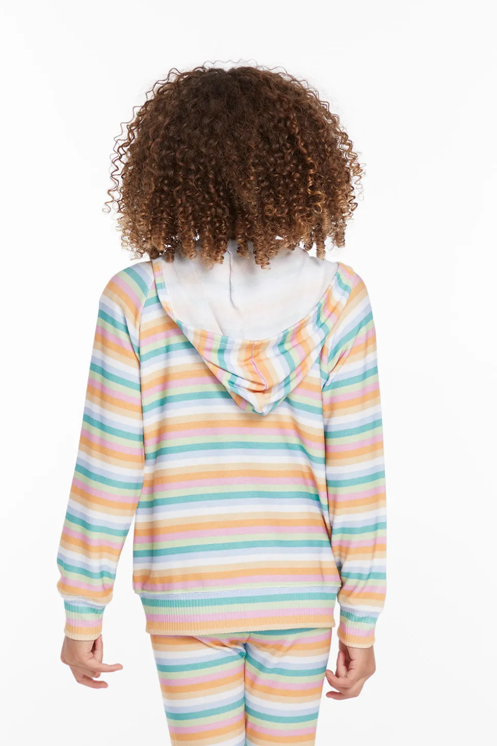 Chaser Brand Alana Sunset Stripe Girls Zip Up Hoodie Best Sale