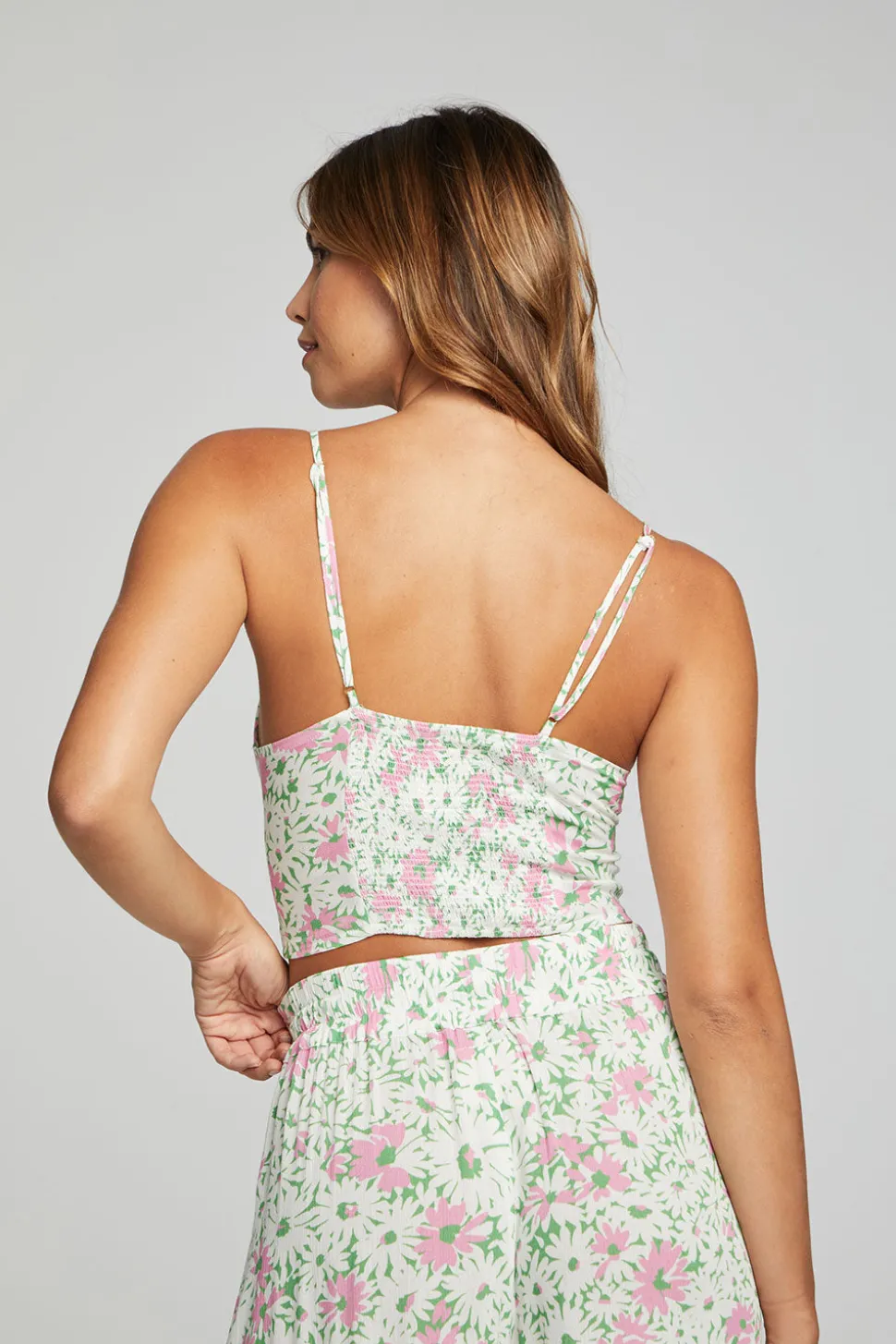 Chaser Brand Alana Tank Top - Grass Daisy Floral Fashion