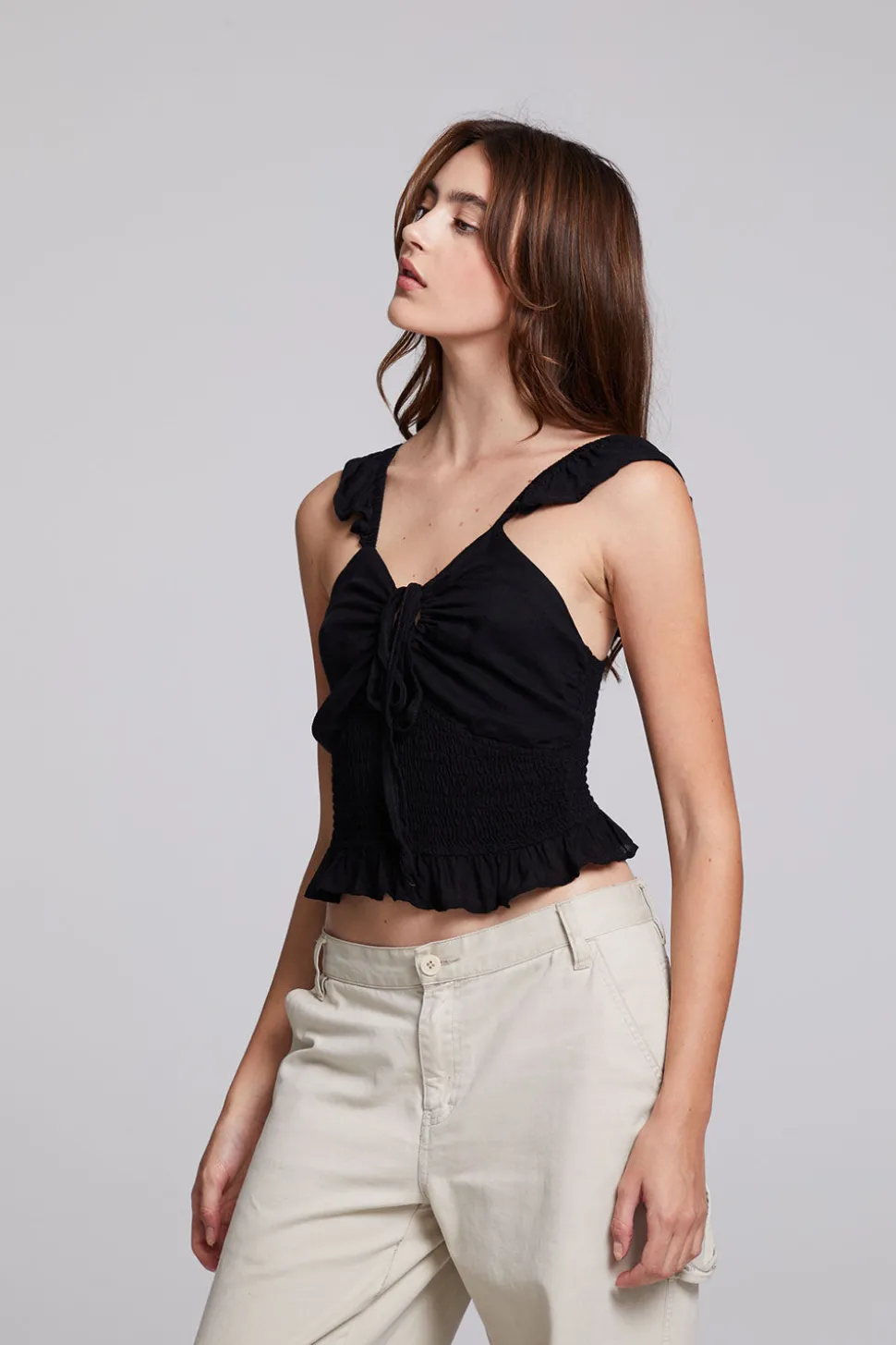 Chaser Brand Alessia Black Blouse Cheap