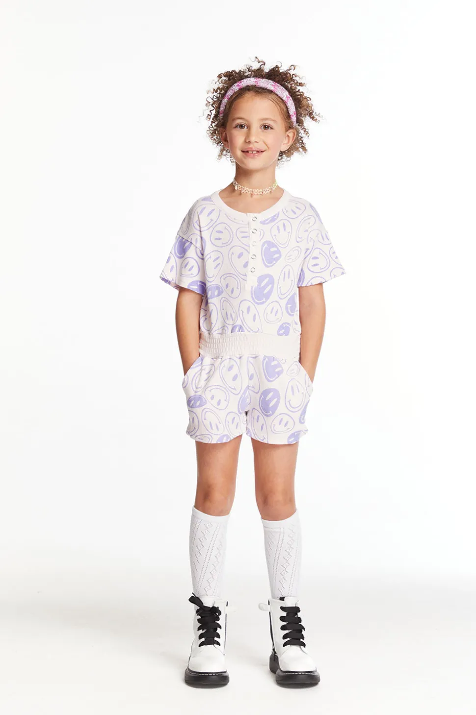 Chaser Brand All Over Smiles Girls Romper Store