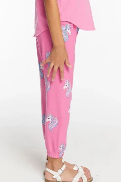 Chaser Brand All Over Unicorn Girls Cozy Knit Sweatpant Outlet