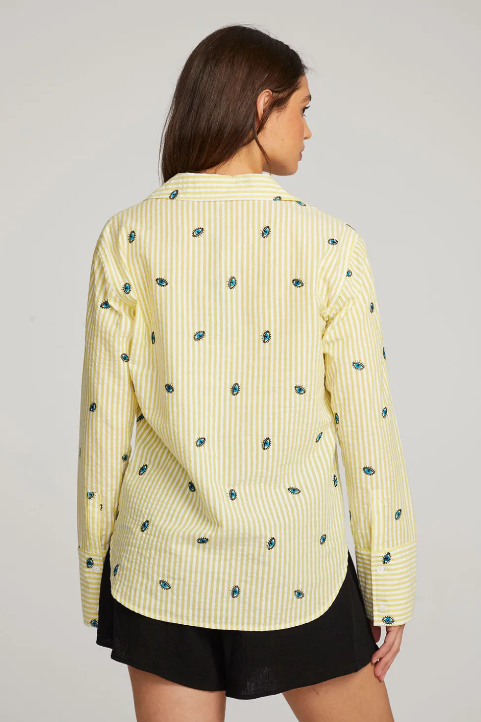 Chaser Brand Allover Eye Button Down Flash Sale