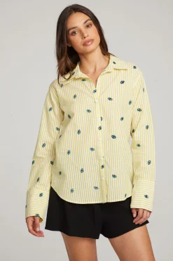 Chaser Brand Allover Eye Button Down Flash Sale