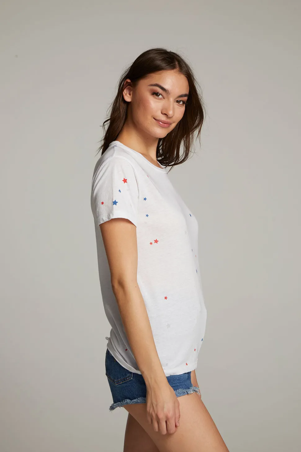 Chaser Brand Americana Stars Crew Neck Tee Discount