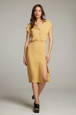 Chaser Brand Atlantic Parchment Midi Dress Best Sale