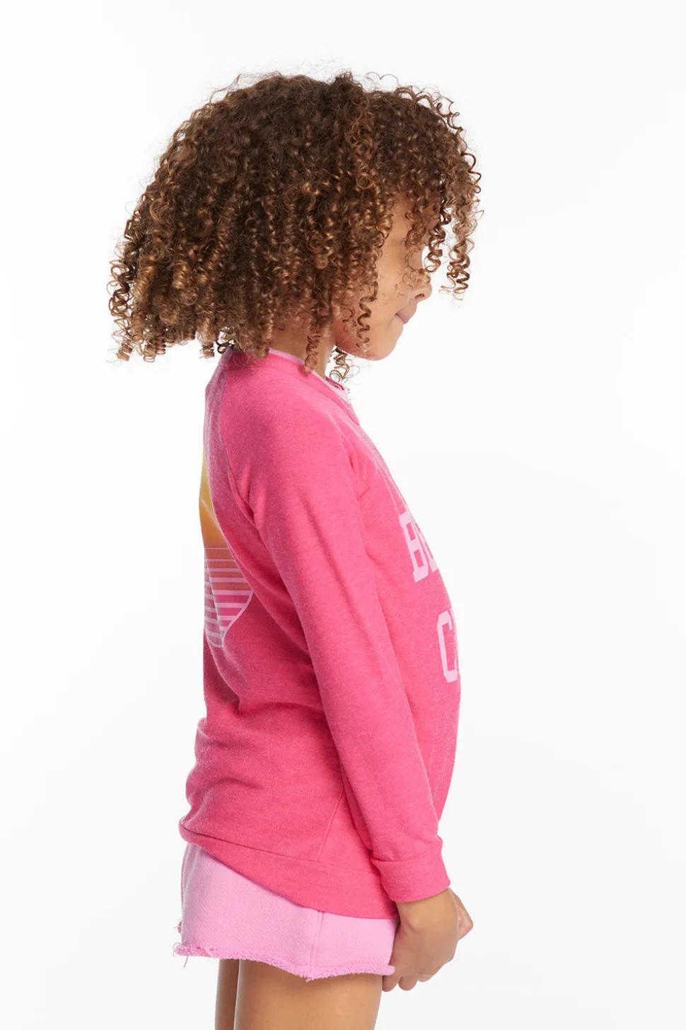 Chaser Brand Beach Club Girls Cozy Knit Raglan Pullover Clearance