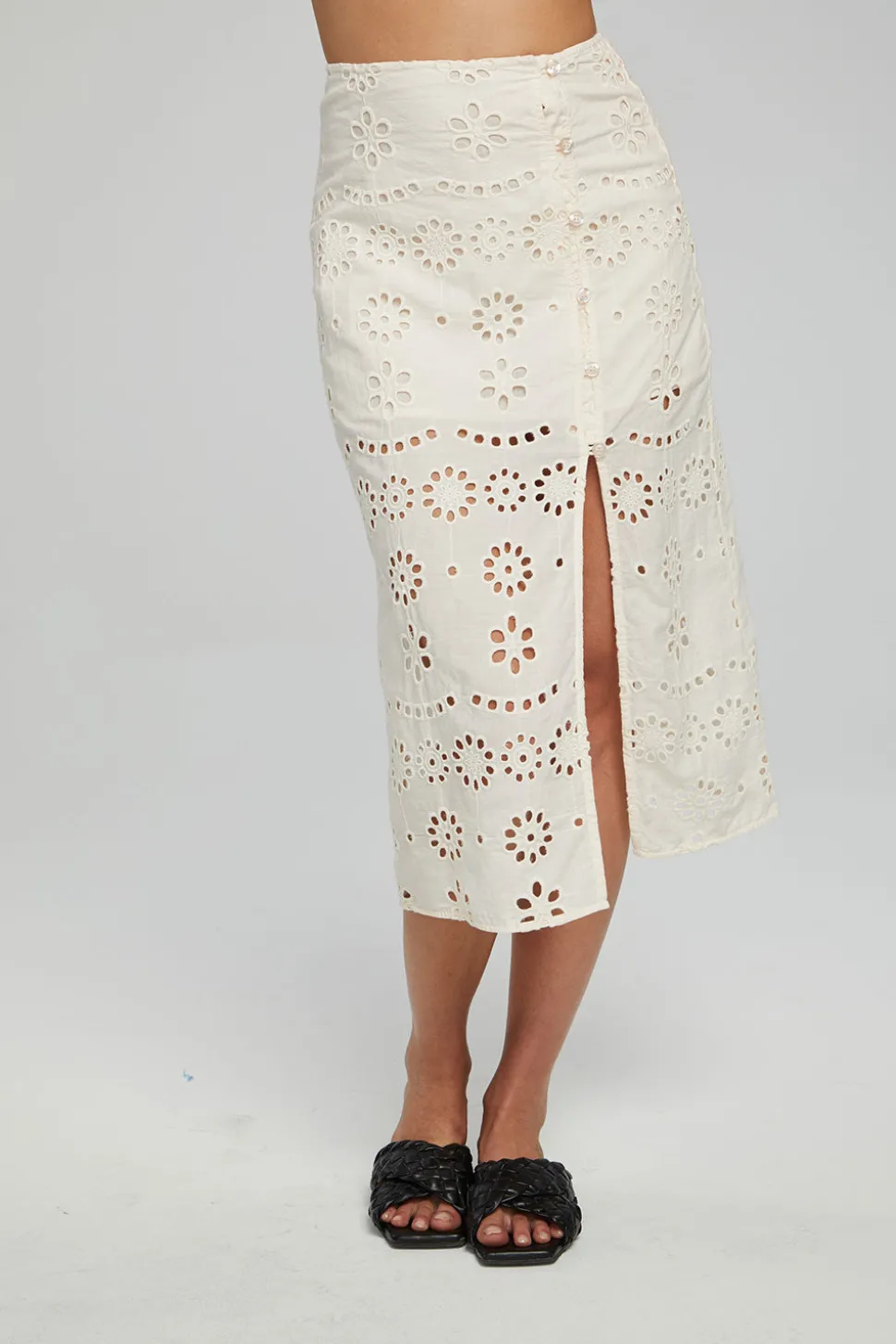 Chaser Brand Belle Midi Skirt - Gardenia Discount