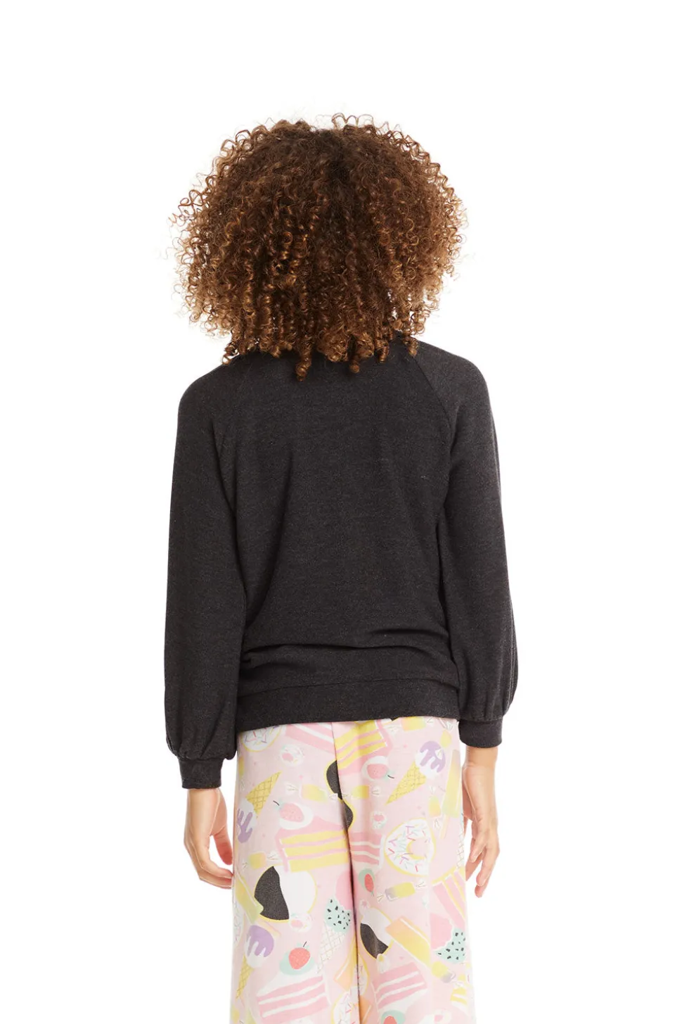 Chaser Brand Blouson Sleeve Licorice Raglan Pullover Best
