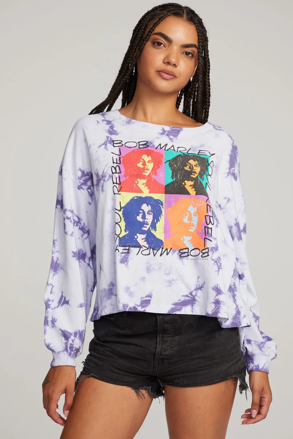 Chaser Brand Bob Marley Soul Rebel Long Sleeve Tee Shop