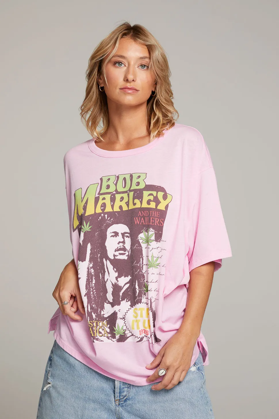 Chaser Brand Bob Marley Stir It Up One Size Tee Cheap