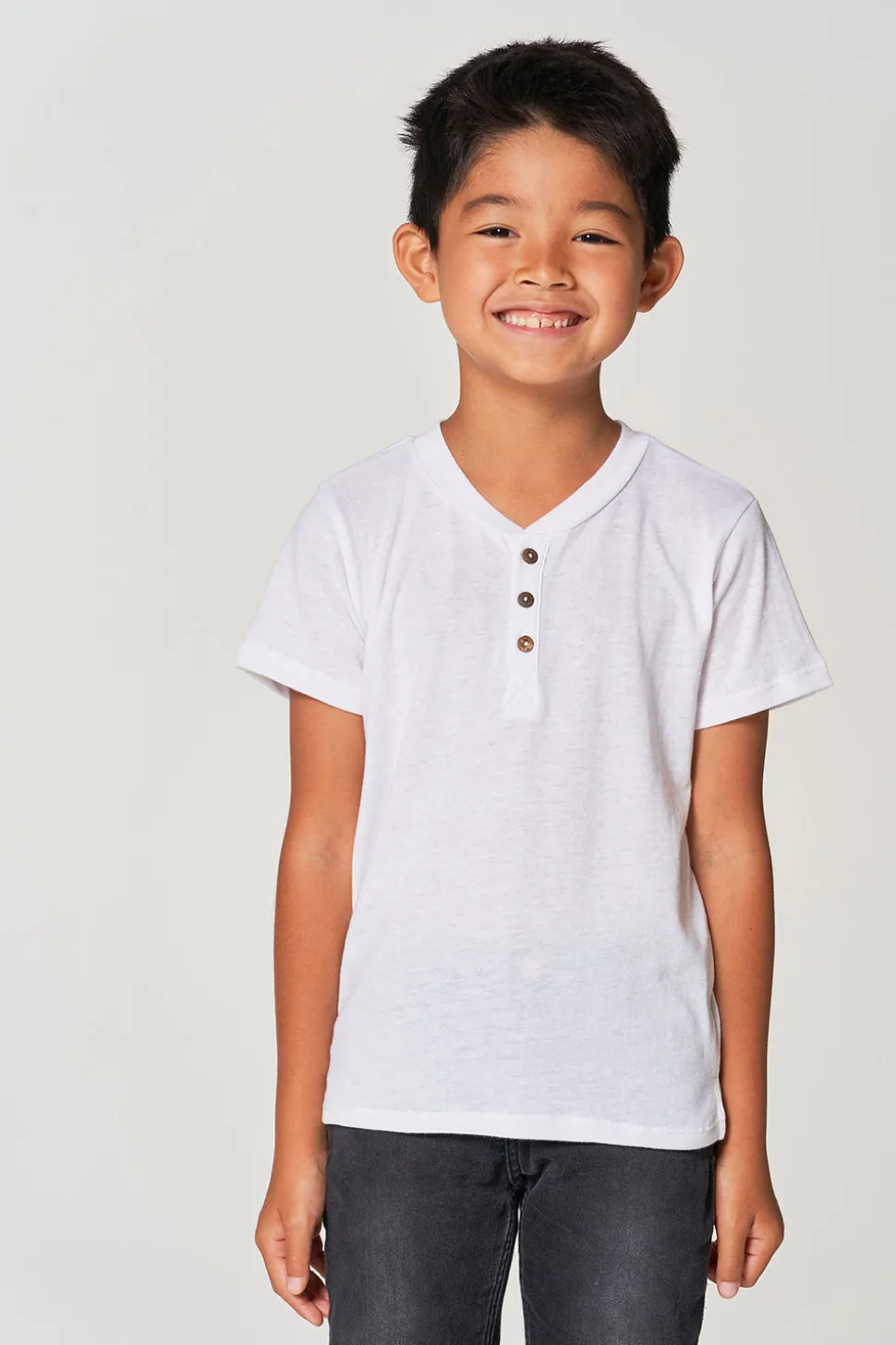 Chaser Brand Boys Bella Jersey Short Sleeve Henley With Cocount Buttons Best