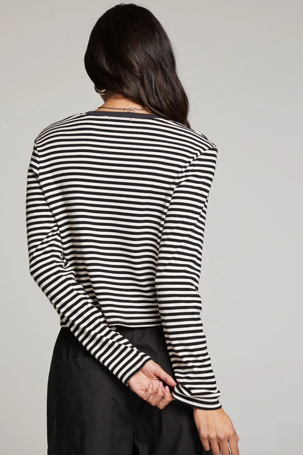 Chaser Brand Brady Punk Stripe Button Up Pullover New