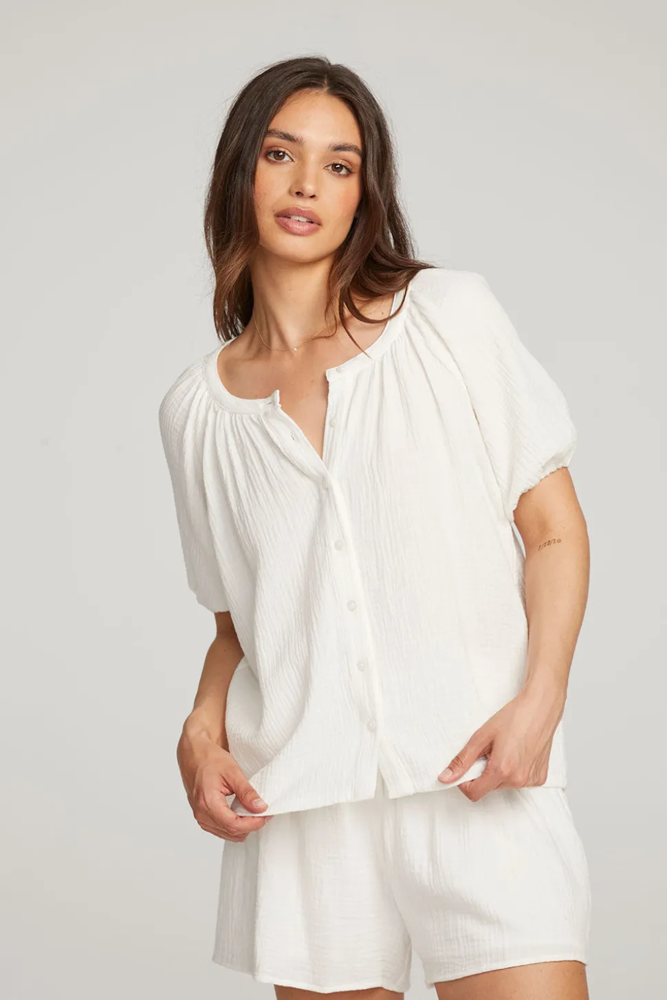 Chaser Brand Brentwood White Blouse Shop