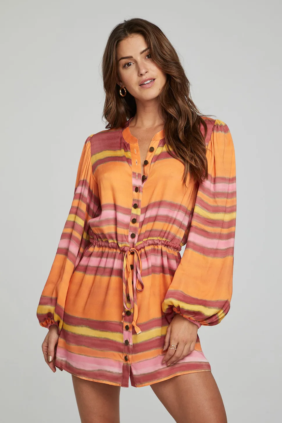 Chaser Brand Cabrillo Mini Dress - Sunset Stripe Best Sale