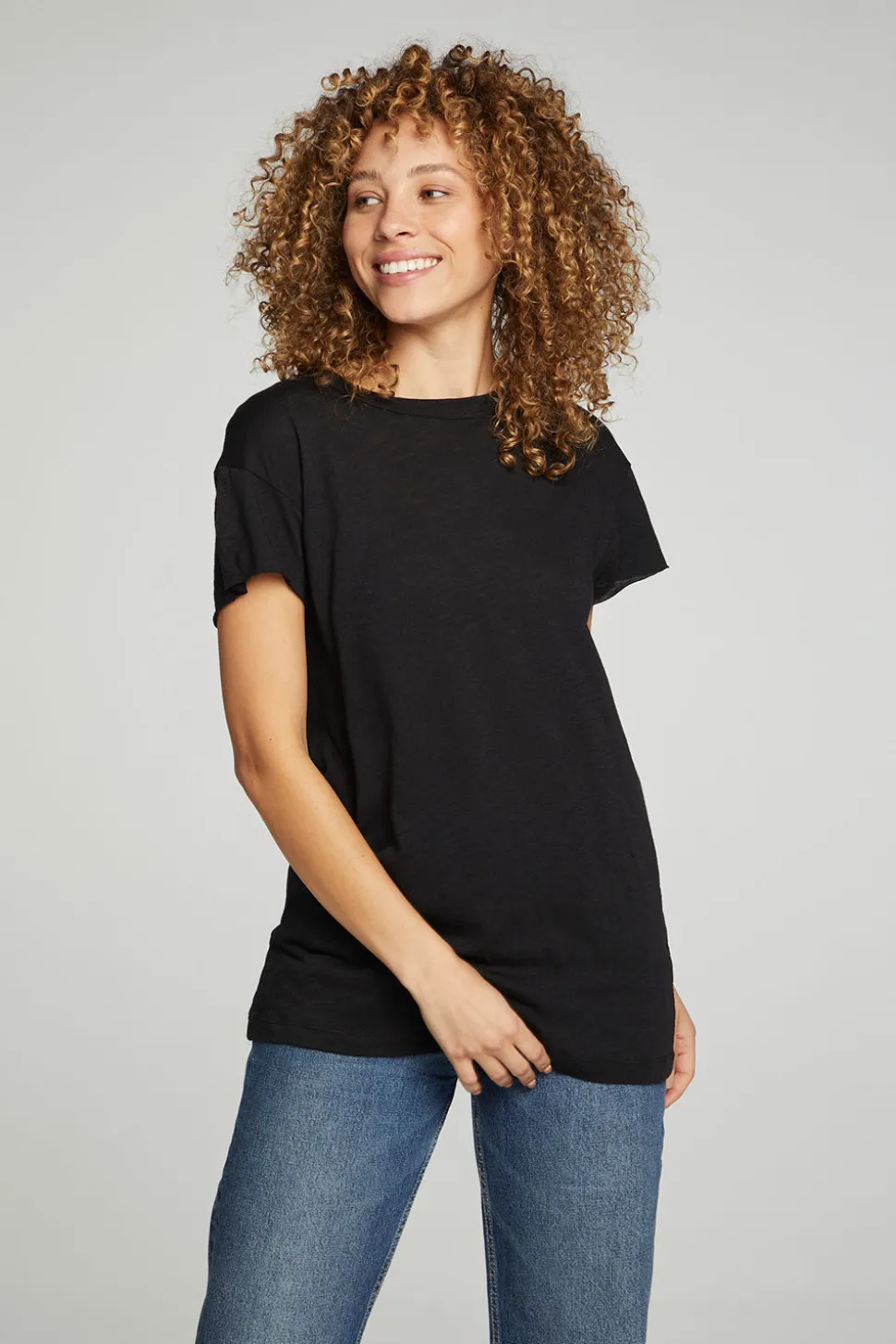 Chaser Brand Cap Sleeve Crew Neck Tee Cheap