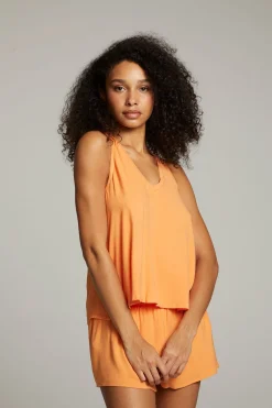 Chaser Brand Carmel Tangerine Tank Top Clearance