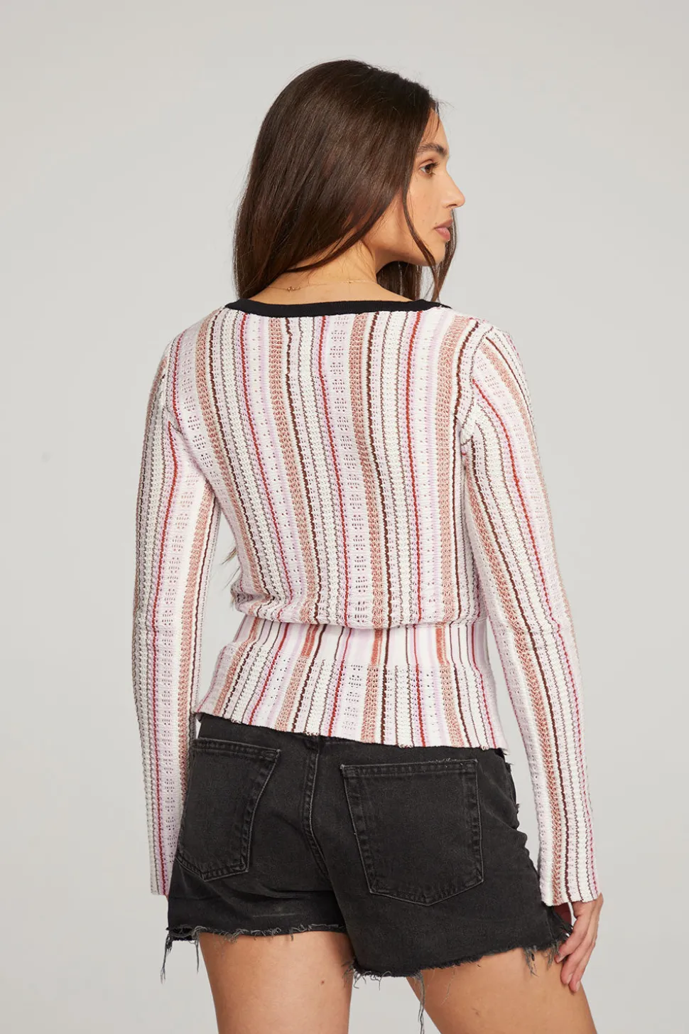 Chaser Brand Carmela Canyon Stripe Cardigan Flash Sale