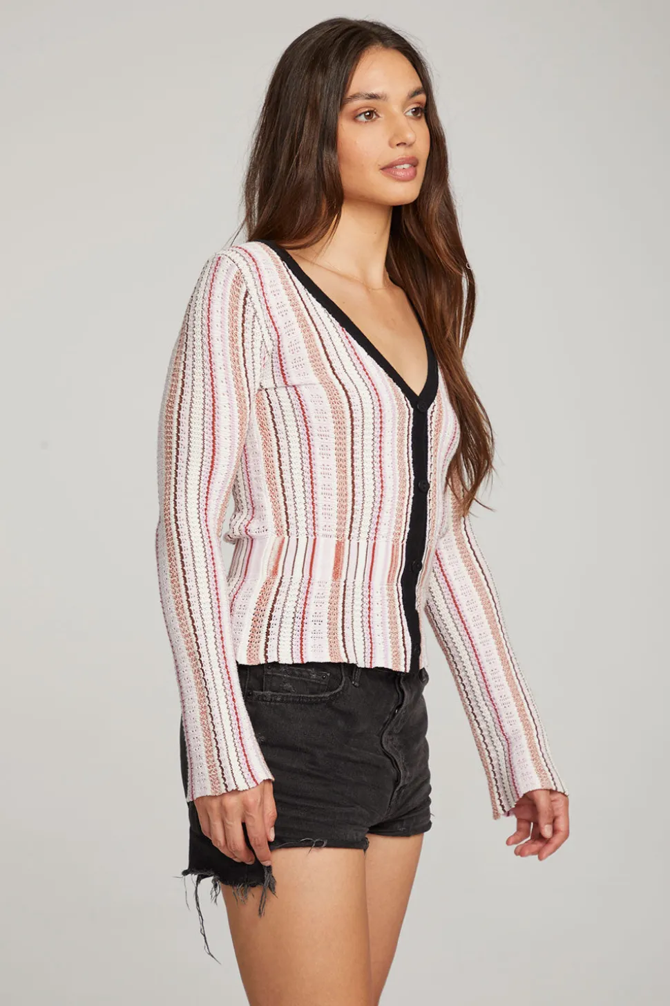 Chaser Brand Carmela Canyon Stripe Cardigan Flash Sale