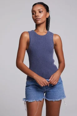 Chaser Brand Carnaby Washed Indigo Tank Top Best Sale