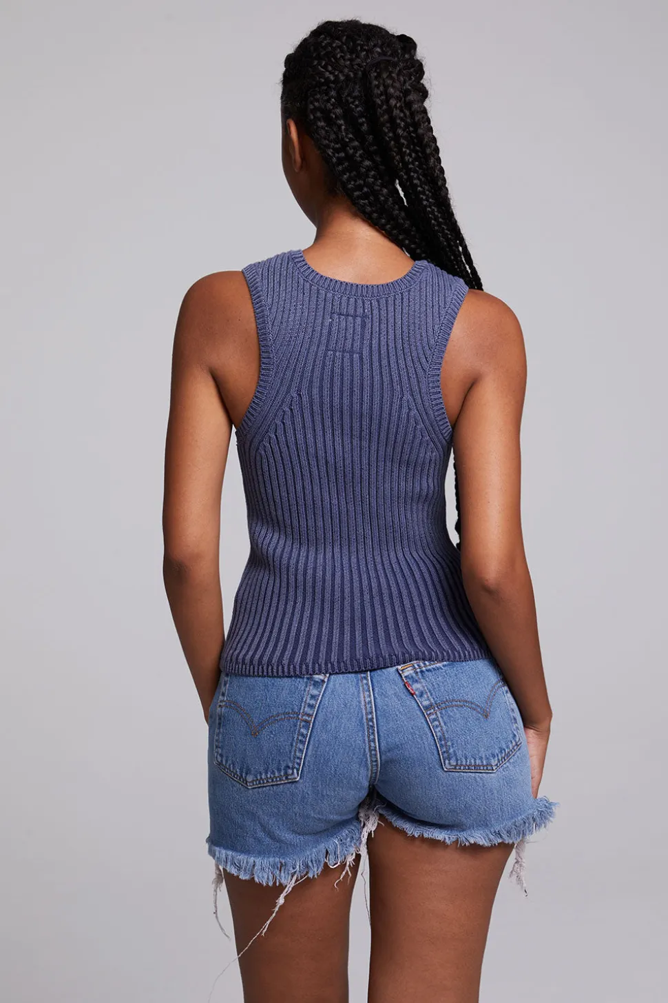 Chaser Brand Carnaby Washed Indigo Tank Top Best Sale