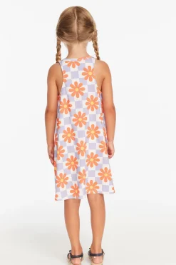 Chaser Brand Checkered Floral Girls Tank Dress Online