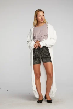Chaser Brand Chenille Sweater Knit Button Down Long Cardigan New