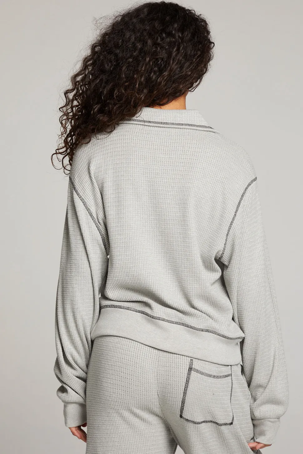 Chaser Brand Church Heather Grey Long Sleeve Cheap