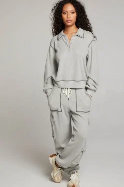 Chaser Brand Church Heather Grey Long Sleeve Cheap