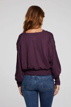 Chaser Brand City Plum Perfect Blouse Fashion