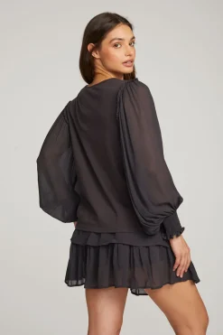 Chaser Brand Clyde Licorice Blouse Sale