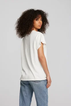 Chaser Brand Coast Cotton Jersey Crewneck Tee With Rib Neckband Fashion