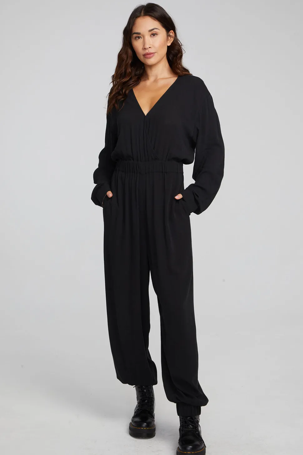 Chaser Brand Colette Shadow Black Jumpsuit Shop