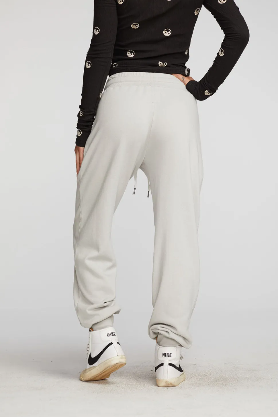 Chaser Brand Cotton Fleece Joggers With Rib And Shoestring Tie Fashion