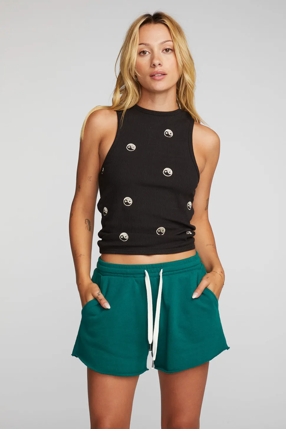 Chaser Brand Cotton Fleece Shorts With Shoestring Tie Shop