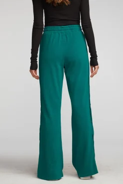 Chaser Brand Cotton Fleece Wide Leg Joggers With Button Sideseam Discount