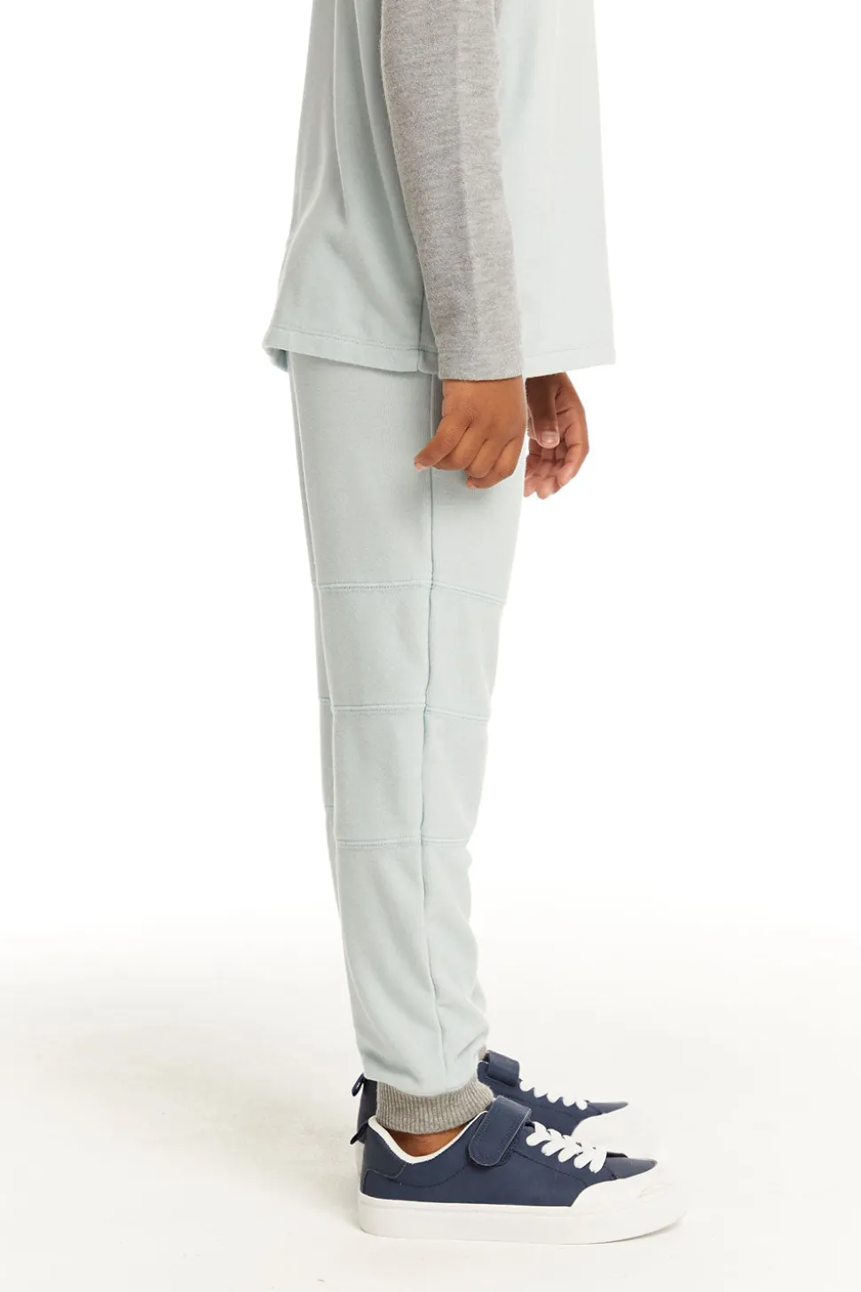 Chaser Brand Cozy Knit Blue Bird Pant With Seamed Panels Best