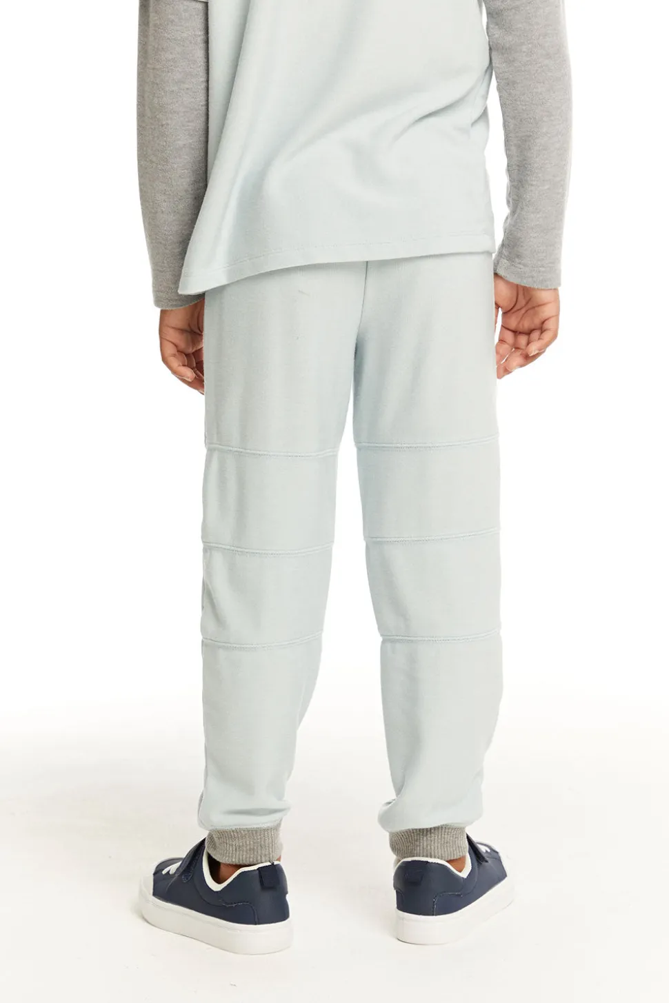 Chaser Brand Cozy Knit Blue Bird Pant With Seamed Panels Best